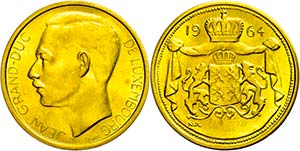 Luxembourg Gold medal (40 Franc), 1964, ... 