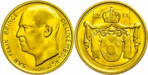 Luxembourg Gold medal (40 Franc), 1964, ... 