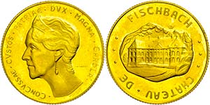 Luxembourg Gold medal (40 Franc), undated ... 