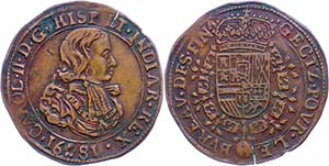 The Netherlands Chip, copper, 1681, Karl ... 