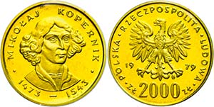 Poland 2000 zloty, Gold, 1979, Nikolaus ... 