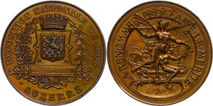 Medaillen Ausland vor 1900 Belgien, Auxerre, ... 