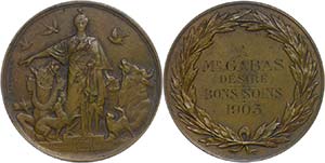 Medallions Foreign after 1900 France, bronze ... 