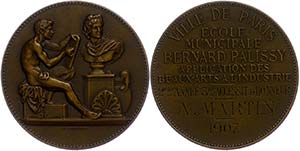 Medallions Foreign after 1900 France, bronze ... 