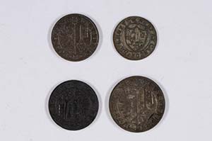 Europa SCHWEIZ, GENF, Lot von 4 Münzen: 1 ... 