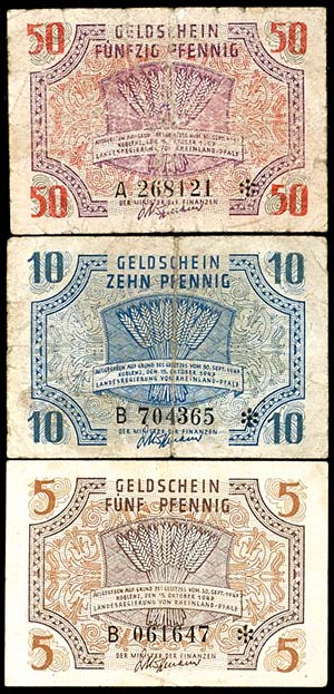 Banknotes Independent / Occupied German ... 
