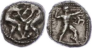 Pamphylien  Aspendos, Stater (10,85g), ca. ... 