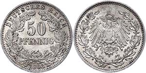 Small Denomination Coins 1871-1922  50 ... 