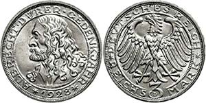 Münzen Weimar  3 Reichsmark, 1928, Dürer, ... 