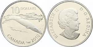 Canada  10 Dollars, 2010, sulphur bottom ... 
