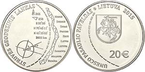 Litauen  20 Euro, 2015, UNESCO World ... 