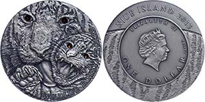 Niue  1 Dollar, 2013, tiger, 1 oz silver, ... 