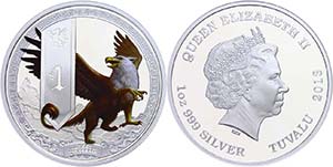 Tuvalu  1 Dollar, 2013, Griffin, 1 oz ... 