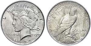 USA  1 Dollar, 1923, in Slab der PCGS mit ... 