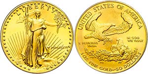 USA  50 Dollars, Gold, 1987, Two Eagles, Fb. ... 