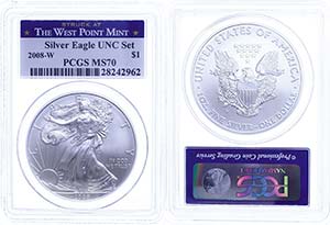 Coins USA  1 Dollar, 2008, W, Silver eagle, ... 