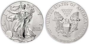 Coins USA  1 Dollar, 2011, P, Silver eagle, ... 