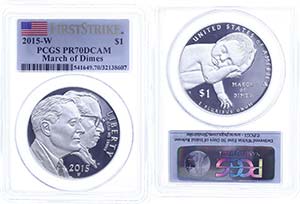 USA  1 Dollar, 2015, W, March of Dimes, in ... 