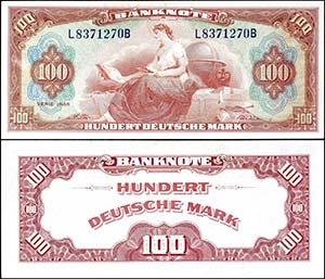 Geldscheine Bank deutscher Länder  100 ... 