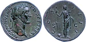 Münzen Römische Kaiserzeit Antoninus Pius, ... 