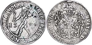 Brunswick-Wolfenbüttel Duchy Thaler, 1574, ... 
