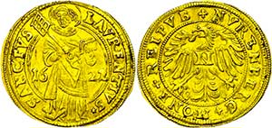 Nürnberg City Gold guilders, 1622, ... 
