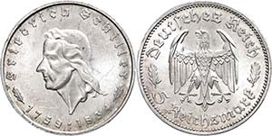 Coins Germany from 1933 to 1945 5 Reichmark, ... 