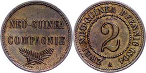 Coins German Colonies New Guinea, 2 penny, ... 