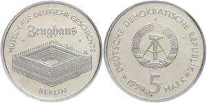 GDR 5 Mark, 1990, arsenal Berlin, welds, ... 