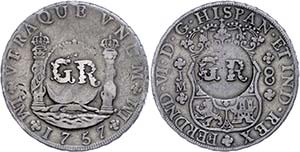 Jamaica 6 Shillings 8 pence, undated (1758), ... 