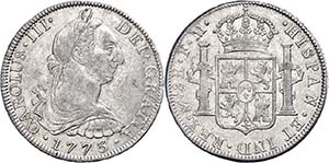 Mexiko 8 Reales, 1773, Karl III., FM, ss.  ss