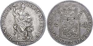 Niederlande Gelderland, 3 Gulden, 1764, ... 