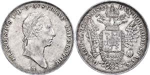 Old Austria Coins until 1918 Scudo, 1823, ... 