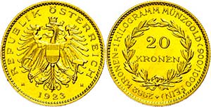 Österreich 1. Republik 1918-1938 20 Kronen, ... 