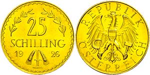 Austria 1st Republic 1918-1938 25 Shilling, ... 