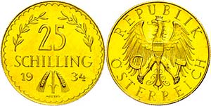 Austria 1st Republic 1918-1938 25 Shilling, ... 