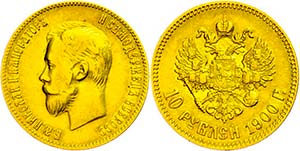 Russian Empire until 1917 10 Rouble, Gold, ... 