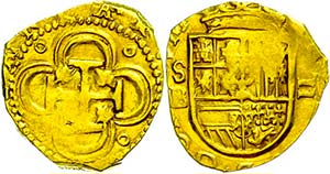 Spanien 2 Escudos, Gold, o.J. (1616-1621), ... 