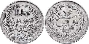 Coins of the Osman Empire 4 riyal, AH 1272, ... 