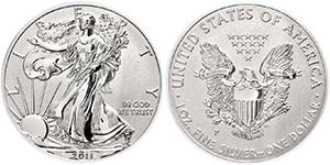 USA 1 Dollar, 2011, P, Silver Eagle, in Slab ... 
