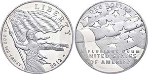 USA 1 Dollar, 2012, P, Star Spangled Banner, ... 