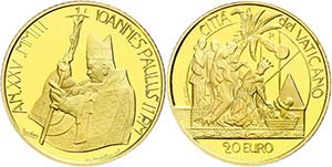 Vatican 20 Euro Gold, 2003, detection ... 