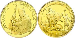 Vatican 20 Euro Gold, 2004, David and ... 