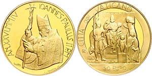 Vatican 50 Euro Gold, 2004, sentence of the ... 