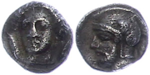 Ancient Greek coins Cilicia, Tarus, obol (0, ... 