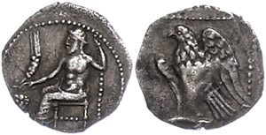Ancient Greek coins Cilicia, Tarus?, obol ... 