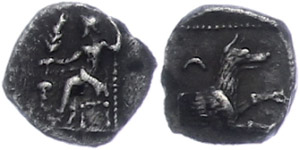 Ancient Greek coins Cilicia, obol, (0, 59g), ... 