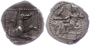Ancient Greek coins Cilicia, obol (0, 54g), ... 