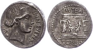 Coins Roman Republic L. Scribonius Libo, 62 ... 