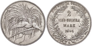 Münzen der deutschen Kolonien Neu Guinea, 2 ... 